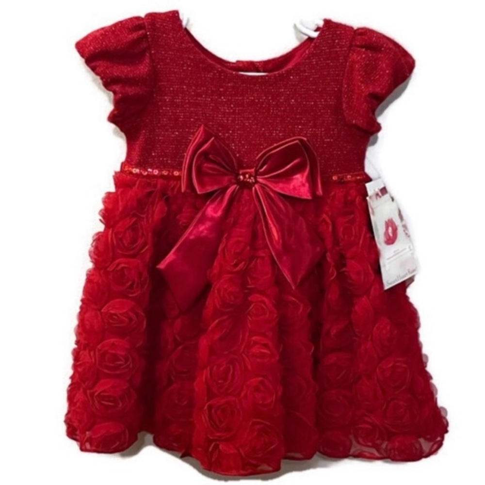 Sweet Heart Rose Red Toddler 2T Girl Formal Spring Summer Dress